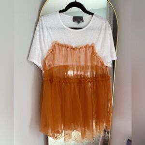 Sunday in Brooklyn White Tee with Black Trim